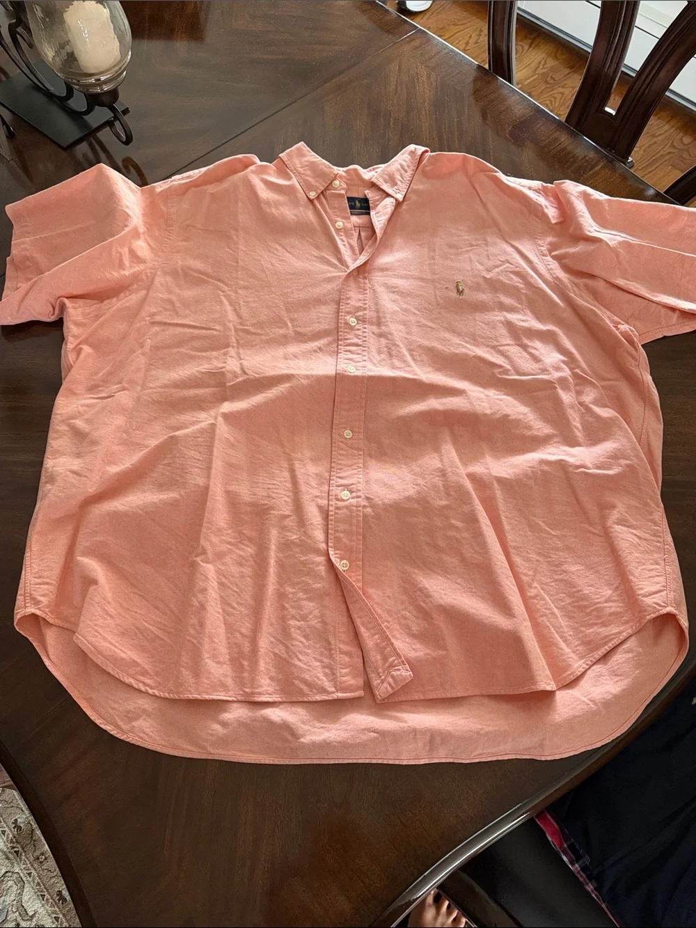 Ralph Lauren Light Pink Short-Sleeve Button-Down Polo